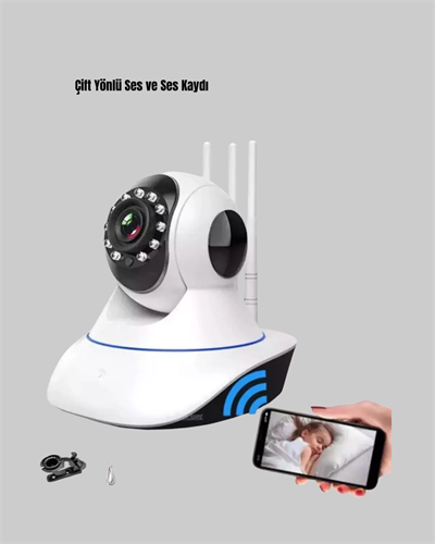 Full HD Akıllı IP Kamera – Gece Görüşlü, Hareket Sensörlü, Çift Yönlü Ses ve Online Kayıt Özellikli
