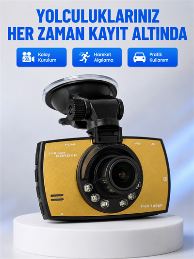 Full HD Araç Kamerası G Sensor Gece Görüşlü Dash Cam