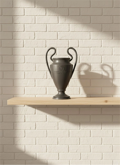 Füme Şampiyonlar Kupası 25cm Modern Dekor Ödül Biblo