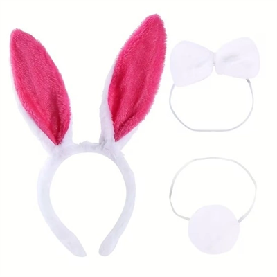 Fuşya Tavşan Kostüm Seti Kız Çocuk – Tütü Etekli 4 Parça