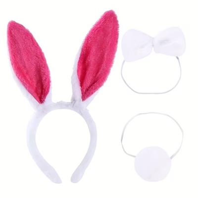 Fuşya Tavşan Kostüm Seti Kız Çocuk – Tütü Etekli 4 Parça (3936)