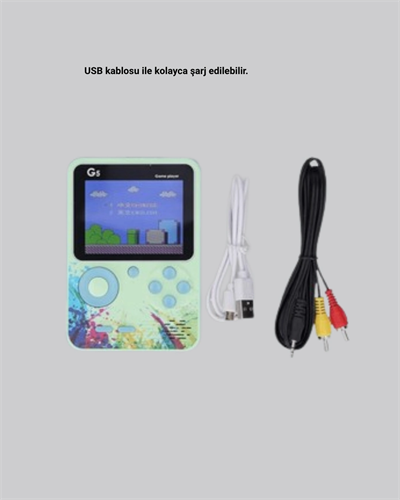 G5 Taşınabilir Retro Game Box 500 Oyunlu Şarjlı Mini Oyun Konsolu