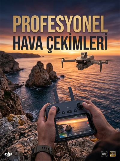 GPS Destekli Çift Kameralı Katlanabilir Drone Havadan Fotoğraf ve Video Çekimi