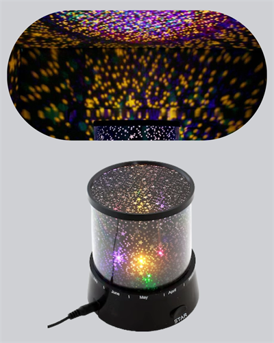 Galaxy Efektli LED Projektör Taşınabilir Yıldız Gece Lambası