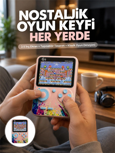 Game Box Mini 500 Adet Retro Oyun Taşınabilir Oyun Konsolu Yeni Nesil