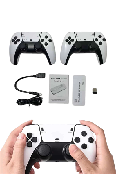 Game Stick 4K Retro Çift Kollu Atari Oyunlari +20000 Oyunlu Konsol Nostalji