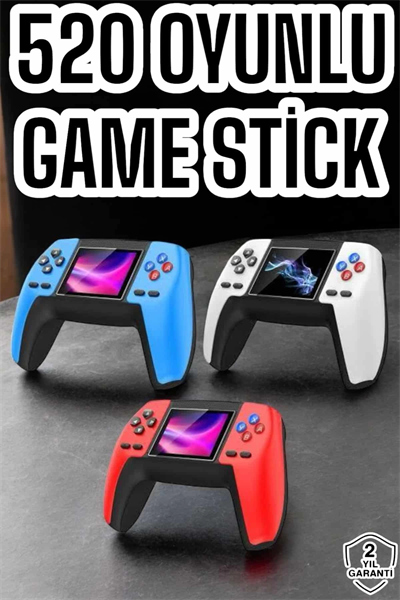 Game Stick Oyun Konsolu 520 Oyunlu Retro Oyunlu Led Ekran