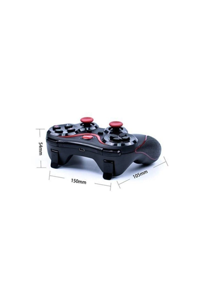 Gamepad Bluetooth bağlantılı siyah kablosuz joystick PC uyumlu telefon tutuculu - Elektronik