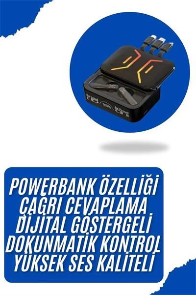Gaming Bluetooth Kulaklık Dahili Powerbank Kablolu Düşük Gecikmeli Bluetooth 5.2