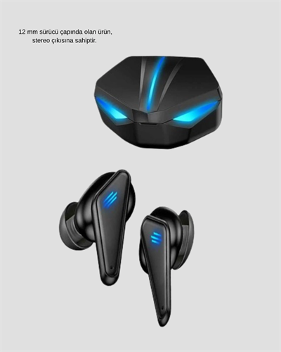 Gaming Bluetooth Kulaklık Pasif Gürültü Önlemeli 12mm Sürücülü