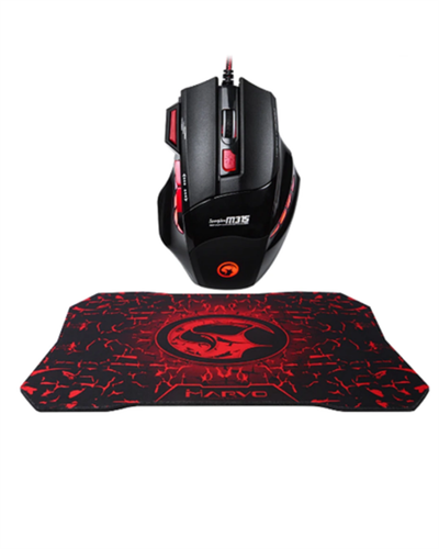 Gaming Mouse Mousepad Seti 3 DPI Ayarı ve LED Işıklı Ergonomik Yapı