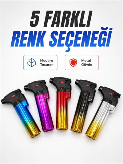 Gaz Dolumlu Rüzgar Dayanıklı Pürmüz Çakmak Ayarlı Alev Güçlü Performans