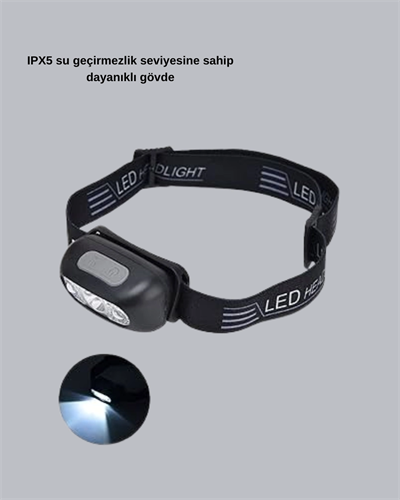 Gece Balıkçılığı İçin Ultra Parlak Şarjlı Kafa Lambası | 4 Işık Modu + USB Şarj