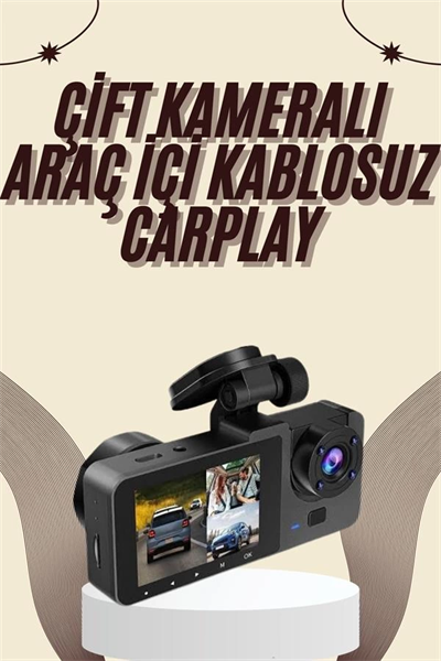 Gece Görüşlü DVR 3 Lensli Araç İçi Sürüş Kamerası Video Kaydedici