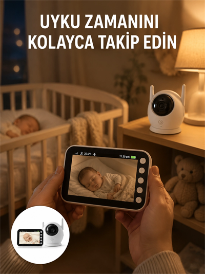 Gece Görüşlü Hareket Takipli Bebek Kamera Sistemi Yeni Nesil