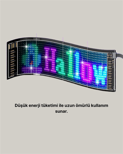 Gece Kullanıma Uygun  Pixel RGB LED Panel Estetik Atmosfer Işığı