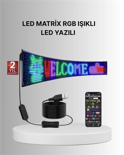 Gece Kullanıma Uygun  Pixel RGB LED Panel Estetik Atmosfer Işığı