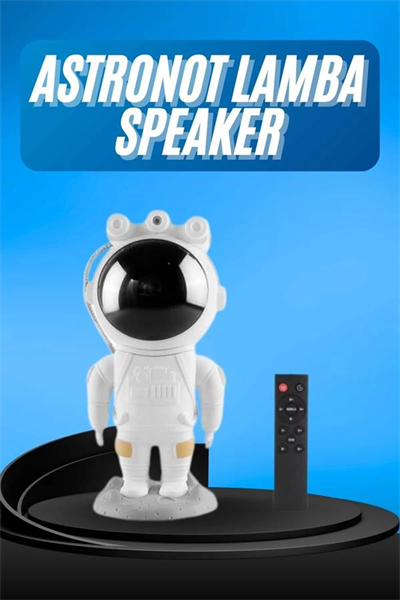 Gece Lambası Astronot Bluetooth Hoparlörlü Galaksi Işık Projektörü