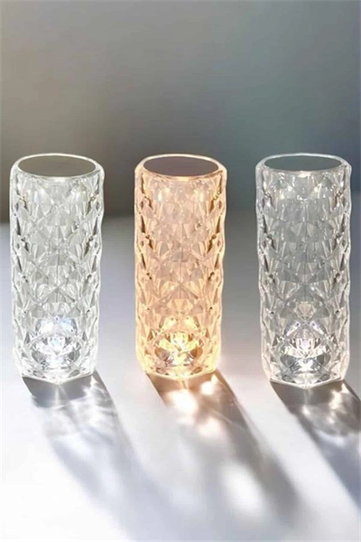 Gece Lambası Kristal Lamba Dokunmatik Şarjlı Hediyelik