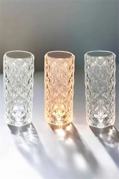 Gece Lambası Kristal Lamba Dokunmatik Şarjlı Hediyelik