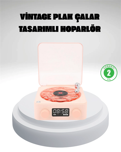 Gece Lambası Stereo Bluetooth Hoparlör Dijital Saat Su Dalgası Efektli 3-ü-1 Cihaz