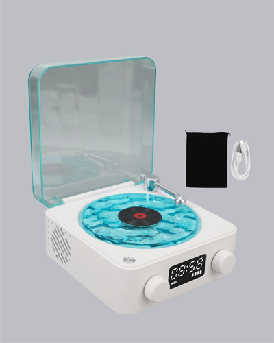 Gece Lambası Stereo Bluetooth Hoparlör Dijital Saatli Vintage Tasarım Çok Fonksiyonlu