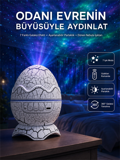 Gece Lambası Yumurta Işık Speaker Yeni Nesil Dinozor Yumurtası Görünümlü