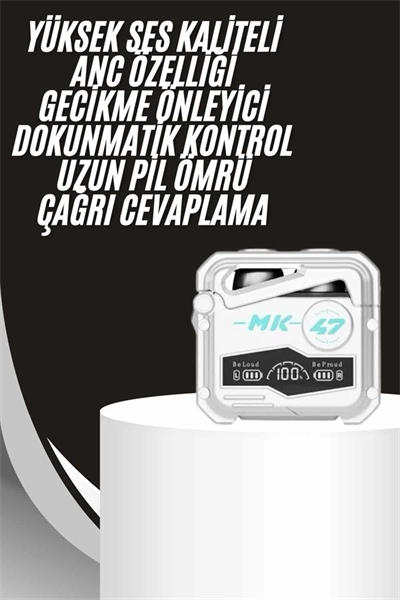 Gecikme Önleyici Oyuncu Kulaklığı Bluetooth Bağlantılı ANC Özelliği 5.0 Bluetooth