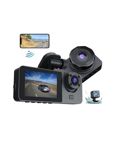 Gelişmiş G-Sensörlü Üçlü Araç Kamerası – 5” LCD Ekran ve Hareket Algılama