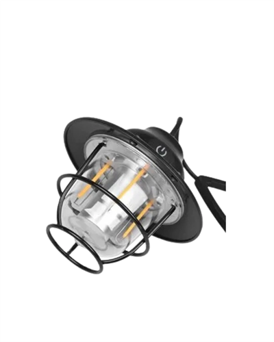 Geometrik Tasarımlı Vintage Kamp Lambası – Type-C Şarj, Ayarlanabilir Parlaklık