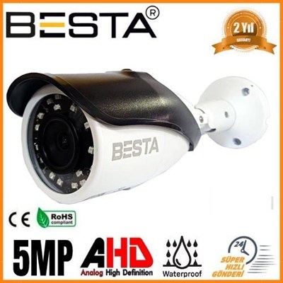 Gerçek 5 Mp Metal Kasa 4 Kameralı Ahd Güvenlik Seti 2 Tb HDD Dahil