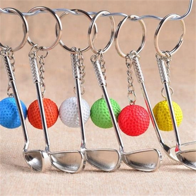 Gerçekçi Golf Tasarımlı Şık Anahtarlık Kolye Çanta Süsü Golf Keychain Bx40
