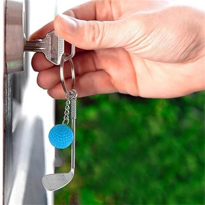 Gerçekçi Golf Tasarımlı Şık Anahtarlık Kolye Çanta Süsü Golf Keychain Bx40