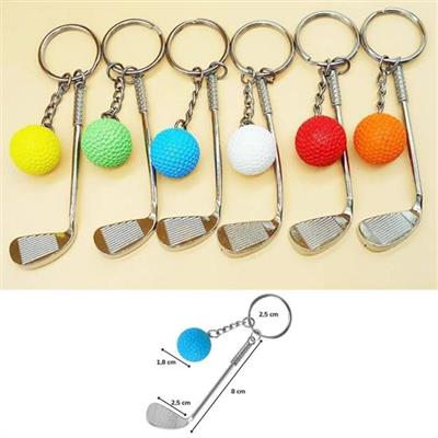 Gerçekçi Golf Tasarımlı Şık Anahtarlık Kolye Çanta Süsü Golf Keychain (3936)