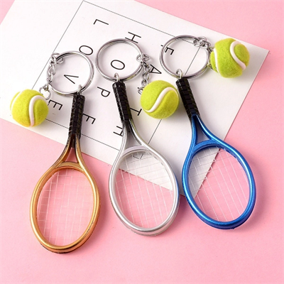 Gerçekçi Tenis Raketi Tasarımlı Şık Anahtarlık Kolye Çanta Süsü Tennis Keychain Bx40