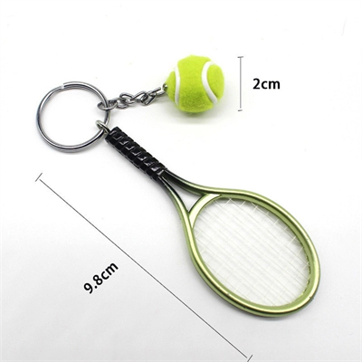 Gerçekçi Tenis Raketi Tasarımlı Şık Anahtarlık Kolye Çanta Süsü Tennis Keychain Bx40