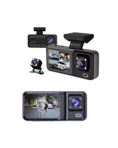 Geri Görüş Destekli Full HD Araç Kamerası – Gelişmiş 3 Kameralı Kayıt Çözümü