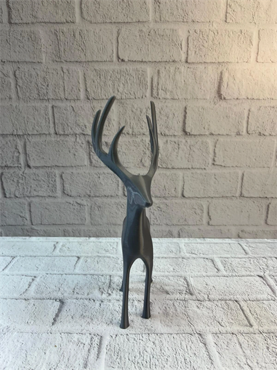 Geyik Figürü Gri Modern Salon ve Raf Dekoru