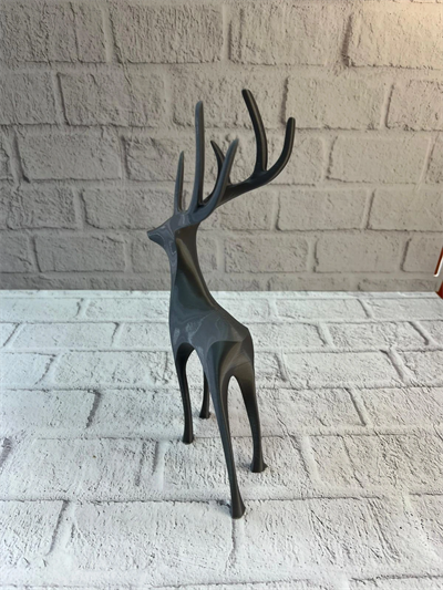 Geyik Figürü Gri Modern Salon ve Raf Dekoru