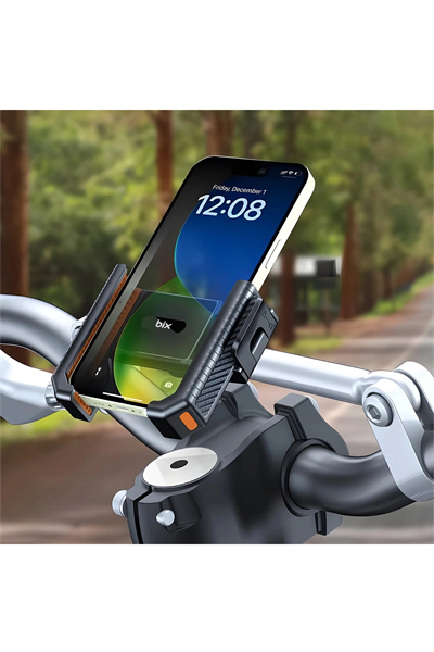 Gidon Bağlantılı Bisiklet Motosiklet İçin Esnek Abs 4-7.8″ İnç Telefon Tutucu 360° Dönebilen Tasarım