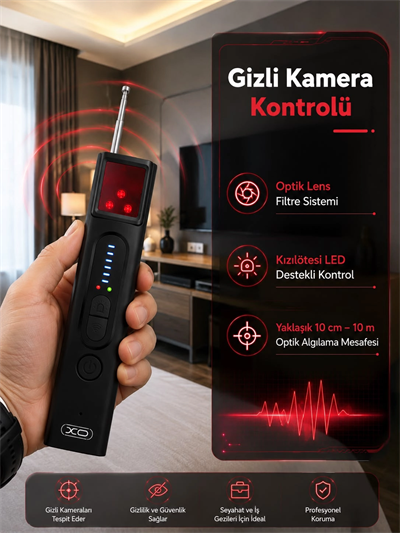 Gizli Kamera, GPS ve RF Sinyal Tespit Cihazı