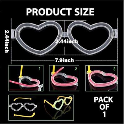 Glow Kalpli Fosforlu Gözlük 6’lı Renkli Set – Neon Parti (3936)