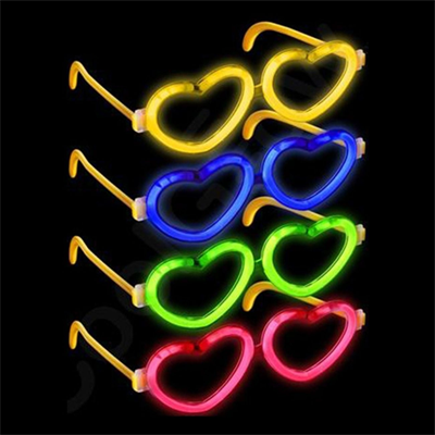 Glow Kalpli Fosforlu Gözlük 6’lı Renkli Set – Neon Parti