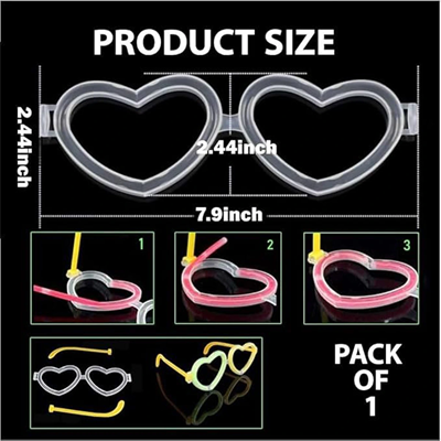 Glow Kalpli Fosforlu Gözlük 6’lı Renkli Set – Neon Parti