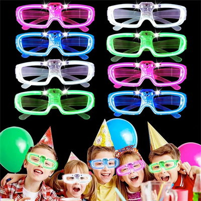 Glow Model 3 Farklı Fonksiyonlu Işıklı Parti Gözlüğü Karışık Renk 12 Adet