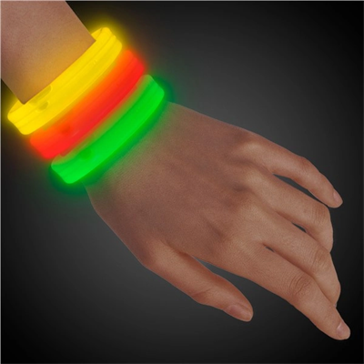 Glow Partisi Glow Ekstra Kalın Fosforlu Bileklik  6 Renk 6 Adet Bx40