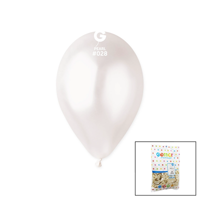 Gm-110-28 Metalik - Beyaz Balon 11'' - 28cm - 100 Parça Bx40