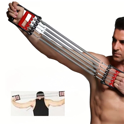 Göğüs Genişletme ve Kuvvet Egzersiz Aleti – 5 Yaylı 5 Kademeli Ayarlanabilir Fitness ve Kuvvet Antrenmanı Ekipmanı