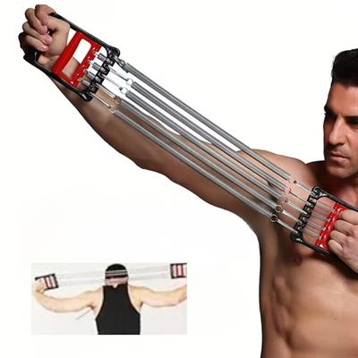 Göğüs Genişletme ve Kuvvet Egzersiz Aleti – 5 Yaylı 5 Kademeli Ayarlanabilir Fitness ve Kuvvet Antrenmanı Ekipmanı (3936)