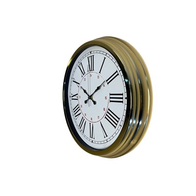 Gold 40 Cm Metal Roma Rakamlı Duvar Saati